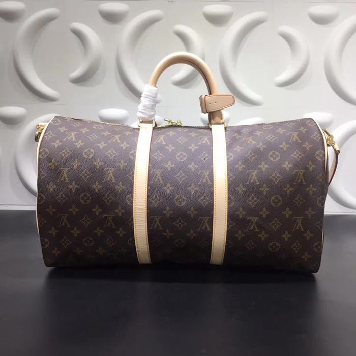 路易威登LV頂級原單 KEEPALL 旅行袋 M41418 黑格皮旅行袋枕頭包 YDH1414